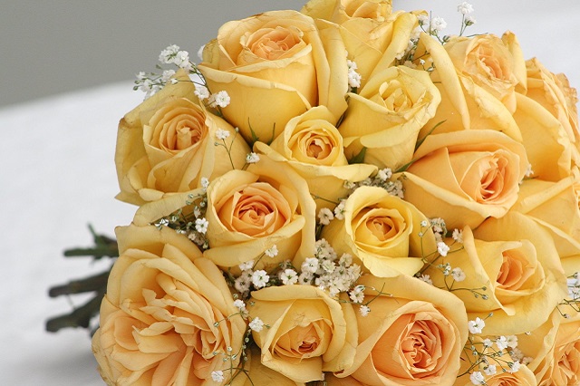 bouquet sposa giallo