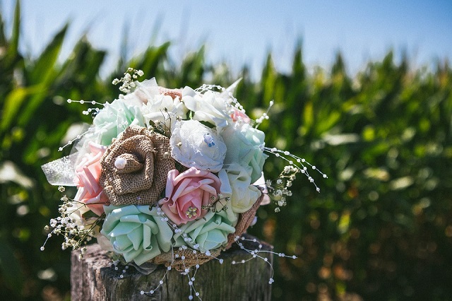 bouquet fiori di stoffa 2